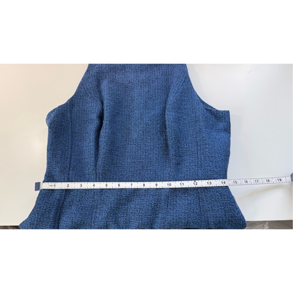 Banana Republic Blue Tweed Sleeveless A-Line Dress Sophisticated - Picture 8 of 14